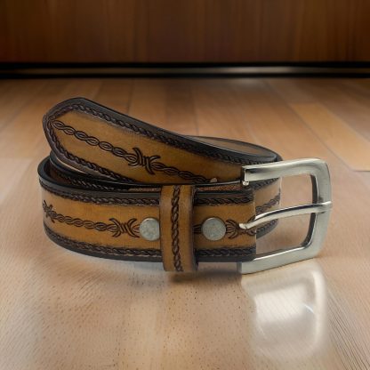 Western style hand-carved belt - Image 5