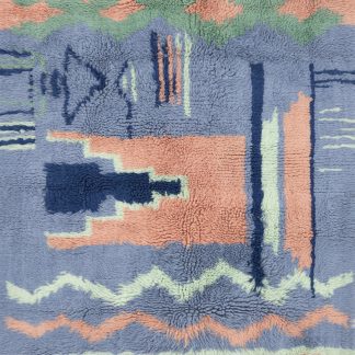 Artistic graffiti style handmade carpet