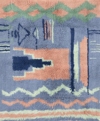 Artistic graffiti style handmade carpet