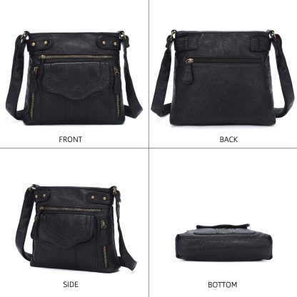 Vintage embossed shoulder crossbody bag - Image 6