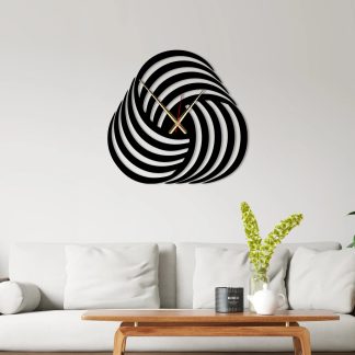 Optical illusion spiral wall clock