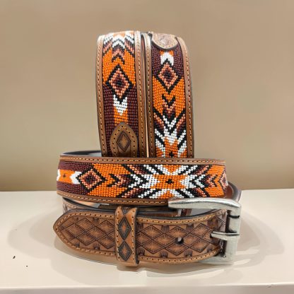 Indian style hand-woven beaded belt - Image 5