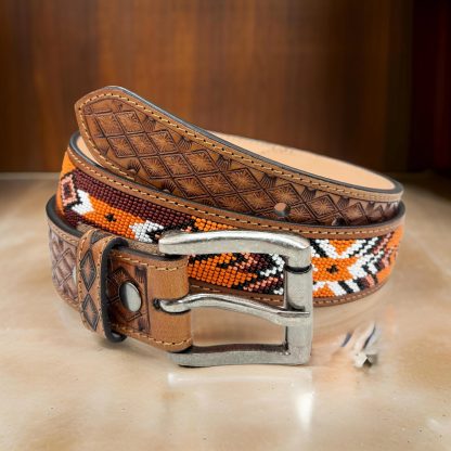 Indian style hand-woven beaded belt - Image 3