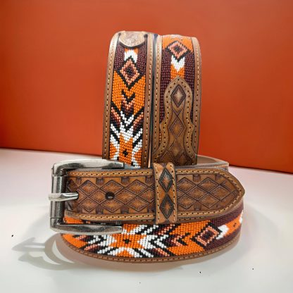 Indian style hand-woven beaded belt - Image 2