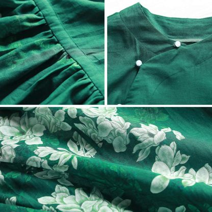 Embroidered ramie long skirt - Image 8