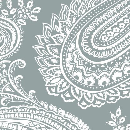 Paisley Light Grey Quilted Tote - Image 5