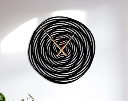 Spiral Light and Shadow Art Wall Clock - Image 5