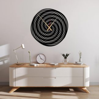 Spiral Light and Shadow Art Wall Clock