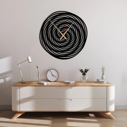 Spiral Light and Shadow Art Wall Clock