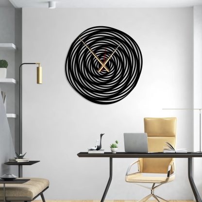 Spiral Light and Shadow Art Wall Clock - Image 3