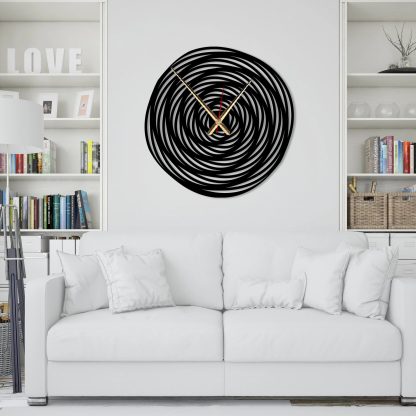 Spiral Light and Shadow Art Wall Clock - Image 2