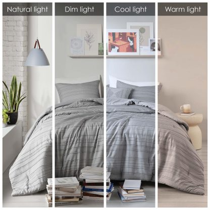 Striped cotton-blend bedding - Image 6