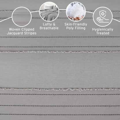 Striped cotton-blend bedding - Image 4