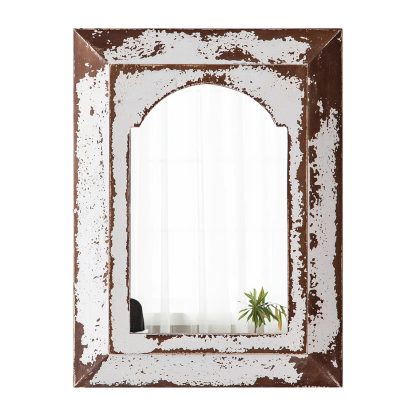 Retro distressed double frame decorative mirror - Image 7