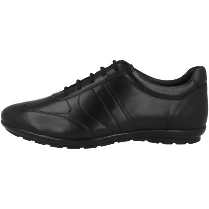 Black elegant lace-up leather shoes