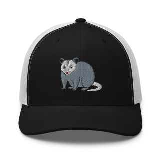 Possum embroidered mesh hat