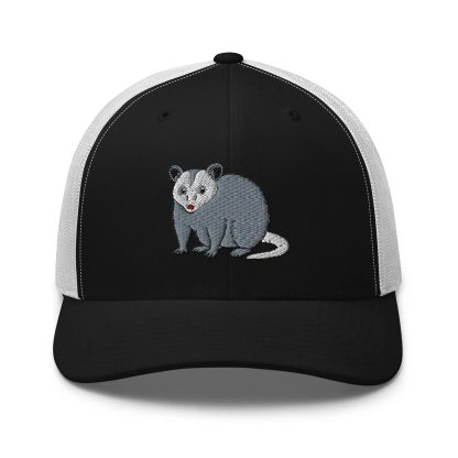 Possum embroidered mesh hat