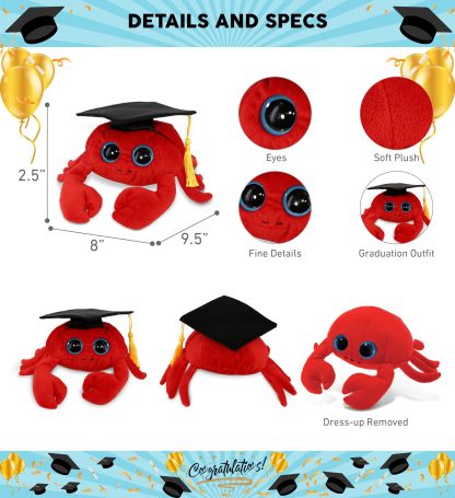 Graduation commemorative red crab plush toy - Image 3