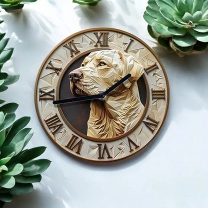 3D relief dog wall clock - Image 3