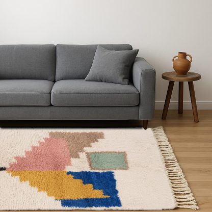 Moroccan style colorful geometric rug - Image 2
