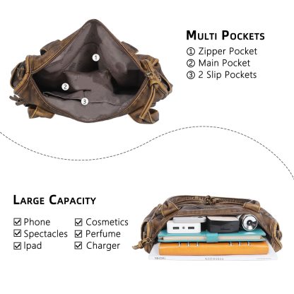 Vintage distressed multi-pocket work bag - Image 4