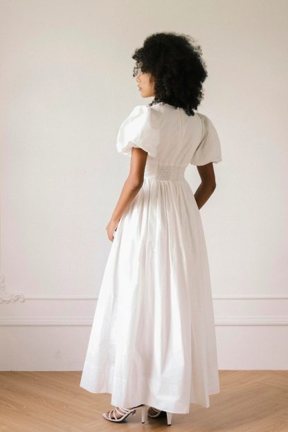 French Palace Style Deep V Tie Dress - Image 4