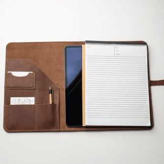 Handmade leather journal cover and storage box