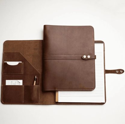 Handmade leather journal cover and storage box - Image 3