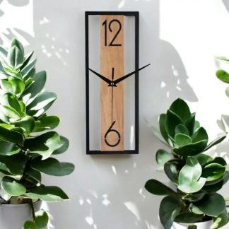 Modern simple long wall clock