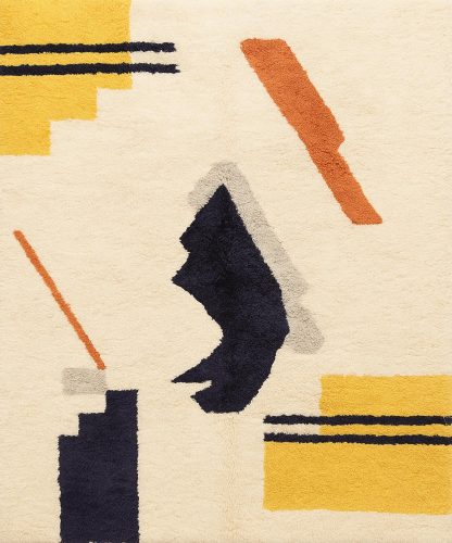 Moroccan style abstract art carpet