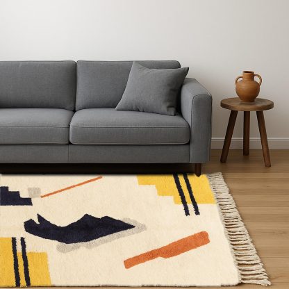 Moroccan style abstract art carpet - Image 2