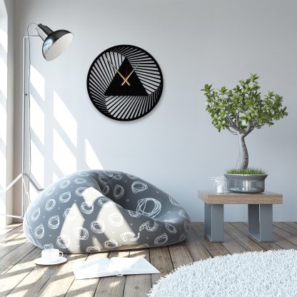 Geometric light and shadow art wall clock - Image 6