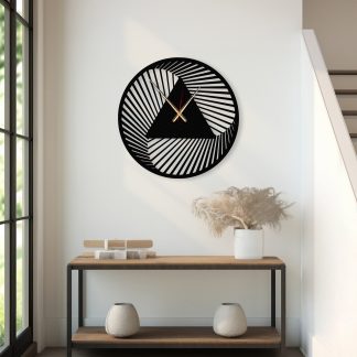 Geometric light and shadow art wall clock