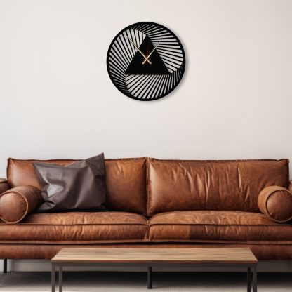 Geometric light and shadow art wall clock - Image 4