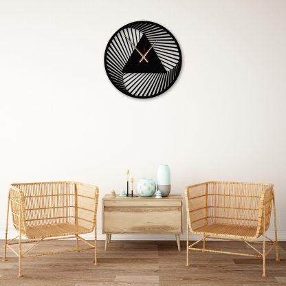 Geometric light and shadow art wall clock - Image 3