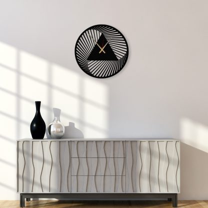 Geometric light and shadow art wall clock - Image 2