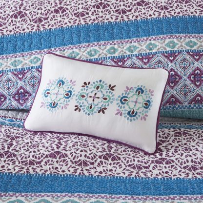 Bohemian Striped Quilted Bedding - Image 6