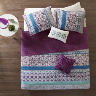 Bohemian Striped Quilted Bedding