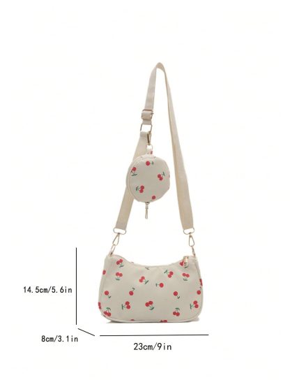 cherry print two-piece crossbody bag - Image 6