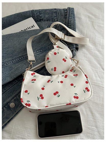 cherry print two-piece crossbody bag - Image 3