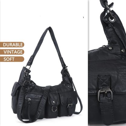 Retro multi-pocket motorcycle style women's bag - Image 5