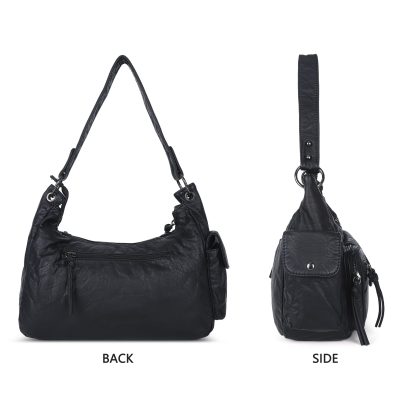 Retro multi-pocket motorcycle style women's bag - Image 3