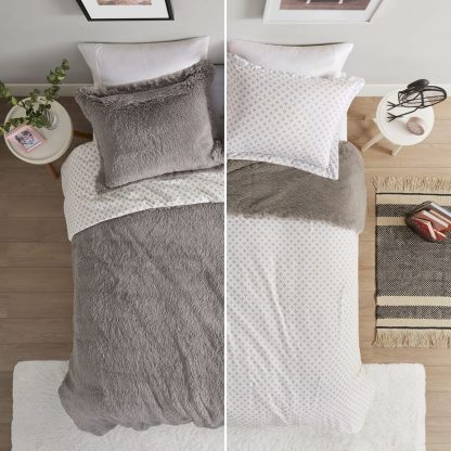 Healing light gray plush bedding - Image 13