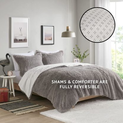 Healing light gray plush bedding - Image 12