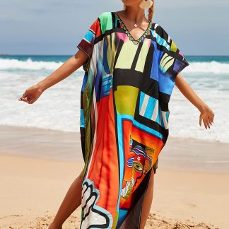 Graffiti-style beach cover-up