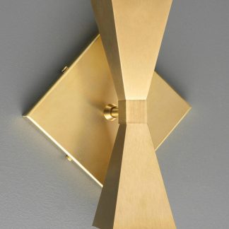 Artistic geometric brass wall lamp