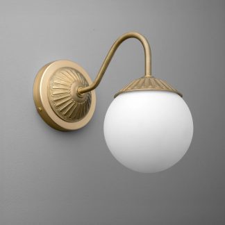 Retro spherical glass wall lamp