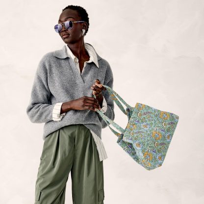 Floral Dream Quilted Tote Bag - Image 3
