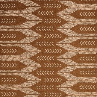 Brown geometric rug
