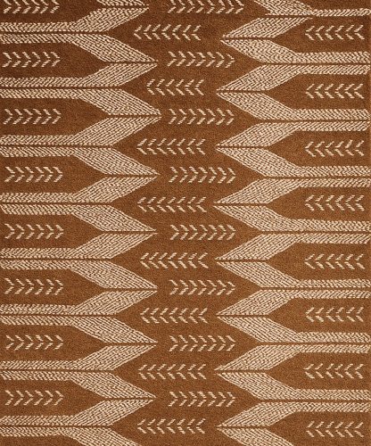 Brown geometric rug